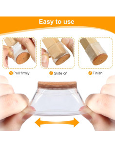 Ansible Protectores de Suelo para Patas de Sillas 24 Pcs 2