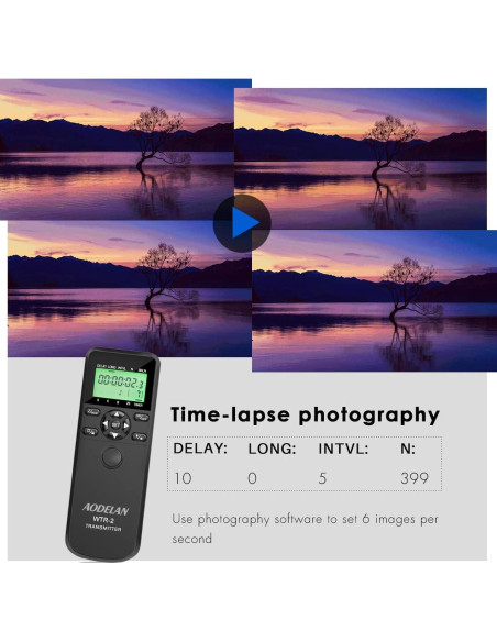 Controlador de temporizador AODELAN WTR-2 para Olympus y Panasonic
