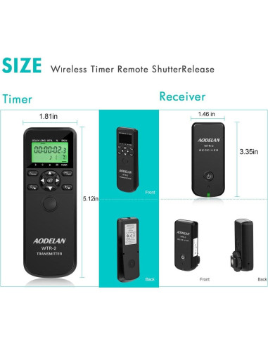 Controlador de temporizador AODELAN WTR-2 para Olympus y Panasonic