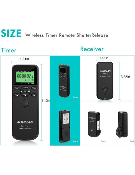 Controlador de temporizador AODELAN WTR-2 para Olympus y Panasonic