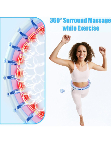 Aro de Fitness Skyrain JZ-HULA-Púrpura con Peso 165 cm