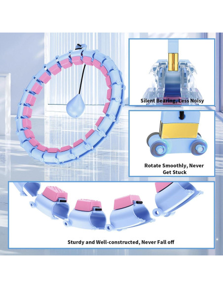 Aro de Fitness Skyrain JZ-HULA-Púrpura con Peso 165 cm