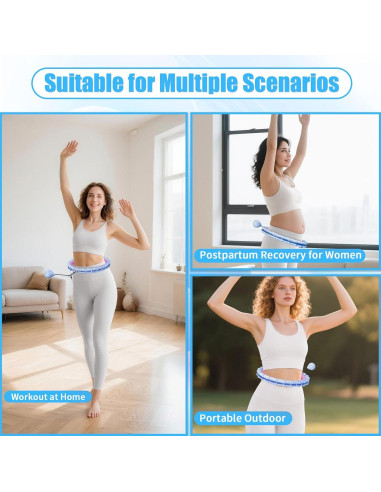 Aro de Fitness Skyrain JZ-HULA-Púrpura con Peso 165 cm