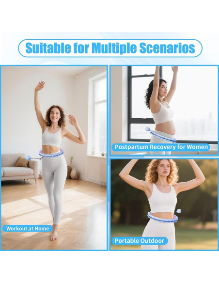 Aro de Fitness Skyrain JZ-HULA-Púrpura con Peso 165 cm