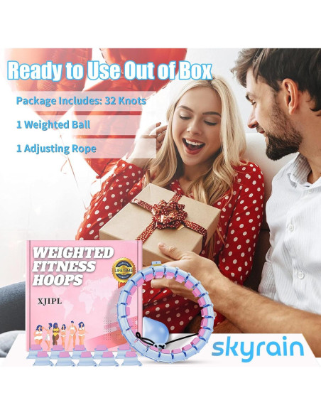 Aro de Fitness Skyrain JZ-HULA-Púrpura con Peso 165 cm