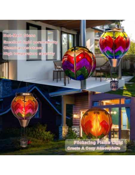 Linterna Solar Globo Aerostático OUISJYER 48.8 cm Exterior