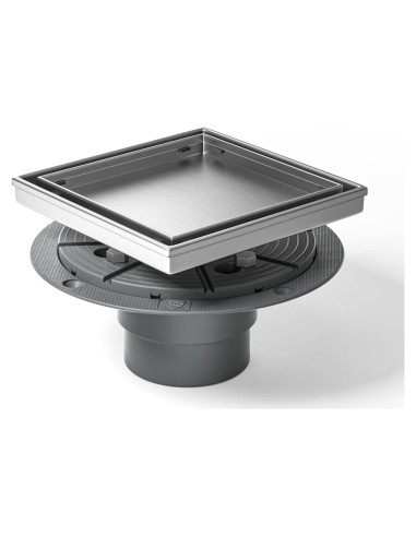 Desagüe de Ducha Cuadrado 15.24 cm Bernkot Acero Inoxidable