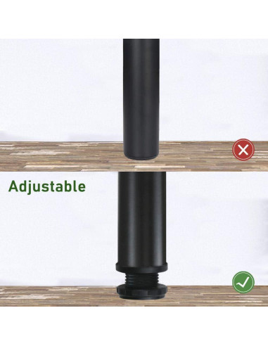Piernas de Mueble Metálicas Ajustables QLLY 10.2 cm - Juego de 4
