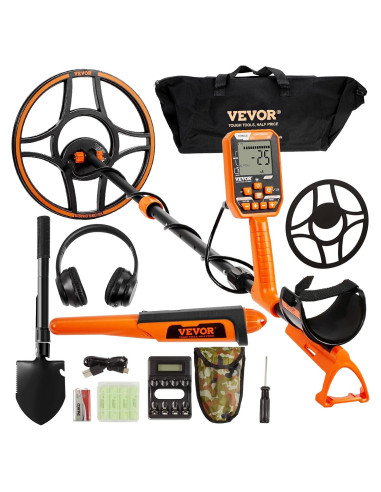 Detector de Metales VEVOR IP68 12" Profesional Recargable