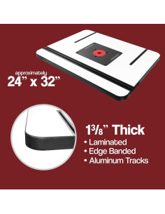 Mesa de Router Peachtree 24" x 32" MDF 1-3/8" Grosor 2