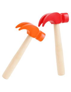 Paquete de 2 Juguetes Martillo de Madera Hxezoc 16.5x7.6cm