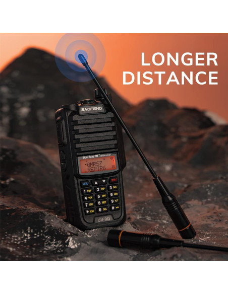 Radio BAOFENG UV-9G GMRS Impermeable IP67 con Escáner NOAA