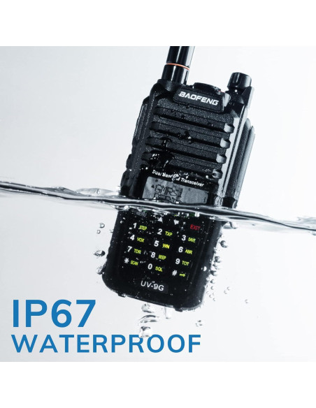Radio BAOFENG UV-9G GMRS Impermeable IP67 con Escáner NOAA