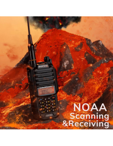 Radio BAOFENG UV-9G GMRS Impermeable IP67 con Escáner NOAA