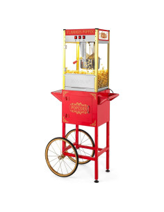 Máquina de Palomitas ROVSUN 10 Oz con Carrito y Accesorios