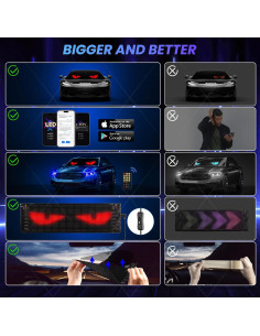 Ojos LED para Parabrisas RHYVON EMD, Control Remoto y APP 2