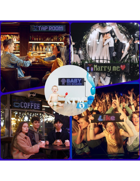 Ojos LED para Parabrisas RHYVON EMD, Control Remoto y APP