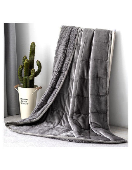 Manta con peso Topblan 5.4kg 122x183cm Gris Sherpa
