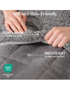 Manta con peso Topblan 5.4kg 122x183cm Gris Sherpa 2