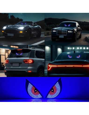 Luz LED Ojos del Diablo LECART para Autos USB Rojo y Azul