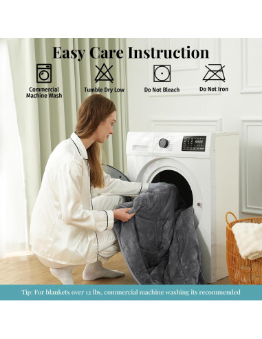 Manta con peso Topblan 5.4kg 122x183cm Gris Sherpa