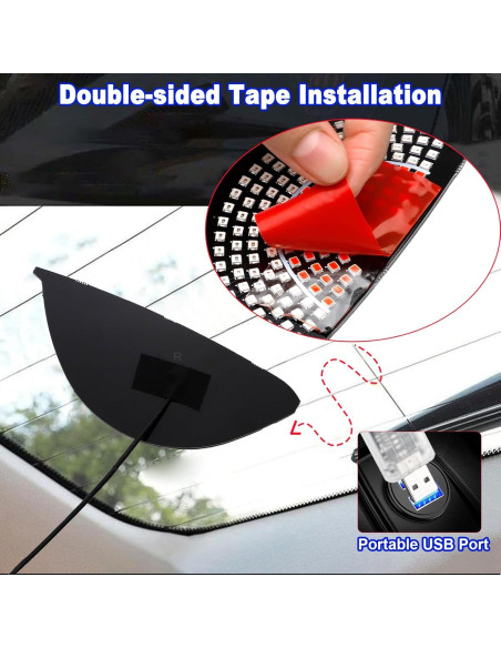 Luz LED Ojos del Diablo LECART para Autos USB Rojo y Azul