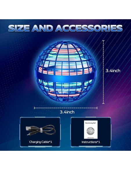 Bola Voladora BADHACK Azul - Juguete Antiestrés 8-12 Años Bola Voladora BADHACK Azul - Juguete Antiestrés 8-12 Años