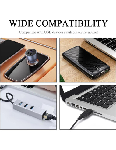 Hovom Lámpara LED de Ambiente Interior de Coche USB 4PCS