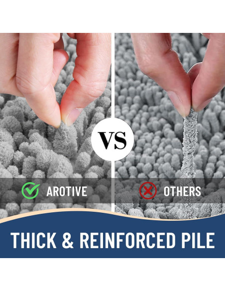 Alfombra de baño Arotive 61x41 cm gris claro antideslizante