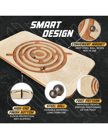 Tabla de Equilibrio Profesional Yes4All de Madera 50cm