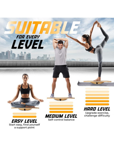 Tabla de Equilibrio Profesional Yes4All de Madera 50cm