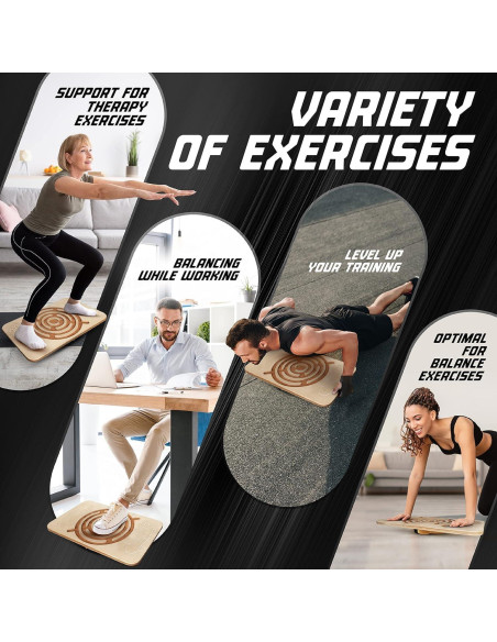 Tabla de Equilibrio Profesional Yes4All de Madera 50cm