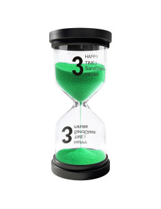 Reloj de Arena YLTIMER 3 Minutos Verde para Niños