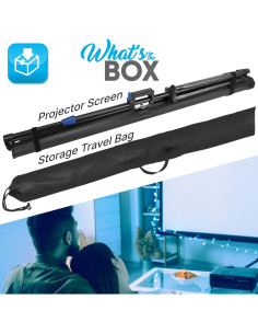 Pantalla de Proyector Pyle 60" Plegable con Soporte Trípode 2