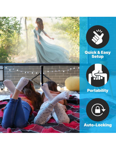 Pantalla de Proyector Pyle 60" Plegable con Soporte Trípode