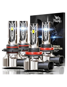 Bombillas de Niebla RENO 9005 H11 6000K Plug and Play - 4 Pzas