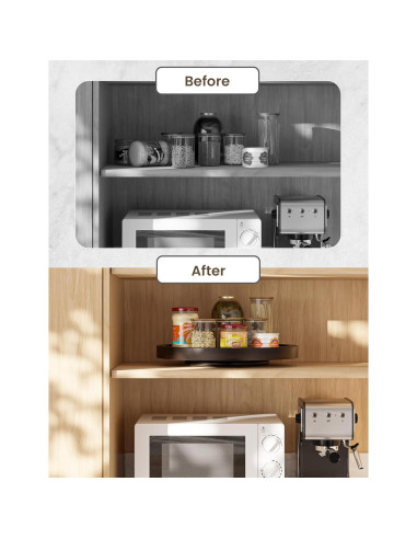 Mesa Giratoria de Acacia Tidita 40.6 cm Nogal - Lazy Susan