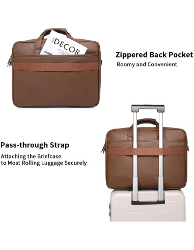 Bolsa de Mensajero de Cuero Seyfocnia 17.3" Impermeable