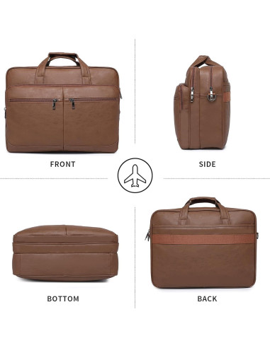 Bolsa de Mensajero de Cuero Seyfocnia 17.3" Impermeable