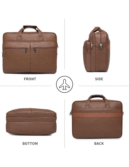 Bolsa de Mensajero de Cuero Seyfocnia 17.3" Impermeable