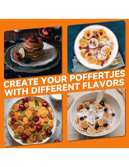 Máquina de Mini Pancakes Baker's Friend 14 Huecos Roja