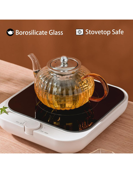 Tetera de Vidrio Wlasss 1000ml con Infusor Removible