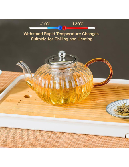 Tetera de Vidrio Wlasss 1000ml con Infusor Removible