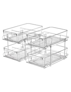 Organizador Transparente 2 Niveles LANDNEOO - Multiuso 31.75x20.32 cm