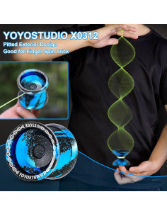 Yo-Yo Profesional X0312 YoYoStudio Negro Azul con Kit 2