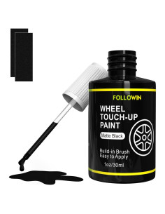 Pintura de Retoque para Llantas FOLLOWIN 30ml Negro Mate