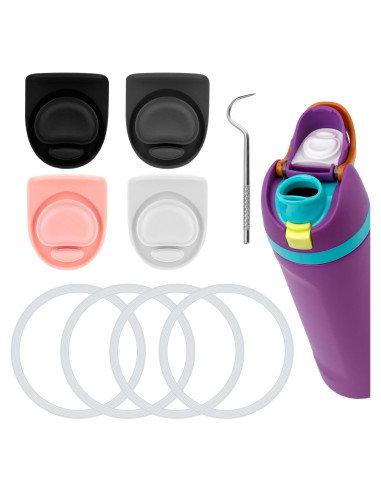 9 Piezas Repuesto Owala FreeSip - Tapones y O-Rings Silicona