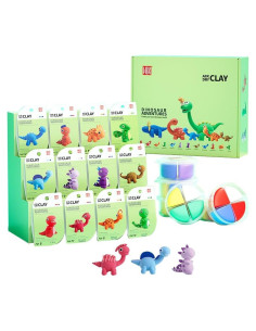 Kit de Arcilla Secada al Aire LOUFOR 12 Cajas Dinosaurio