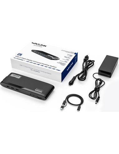Docking Station WAVLINK 13-en-1 USB-C 100W 3 HDMI 4K