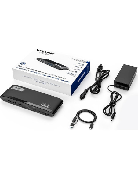 Docking Station WAVLINK 13-en-1 USB-C 100W 3 HDMI 4K